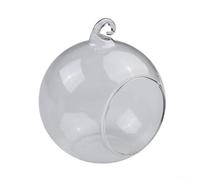 Vase boule en verre à suspendre pour terrarium succulent, boule en verre borosilicate transparent avec fond plat, support de plante d'intérieur et bougie chauffe-plat pour fête de mariage, décoration