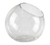 Vase boule en verre borosilicate transparent fabriqué à la main pour projets de terrarium et style intérieur minimaliste (13,5 cm)