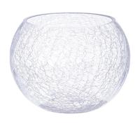Vase Boule en Verre "Craquelé" 20cm Transparent