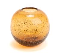 Vase boule paillette ambre 15 cm