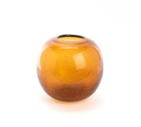 Vase boule paillette ambre 20 cm