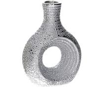 Vase Boule Trou Céramique Argent Petit Composition Floral