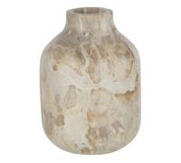 Vase Bouteille Déco ""Marbre"" 15cm Beige