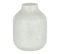 Vase Bouteille Déco Marbre 15cm Blanc