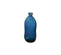 Vase bouteille en Verre recy leu orage H 35 cm