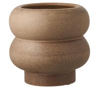 Vase cache-pot en céramique marron à forme organique ø19x17,5 cm