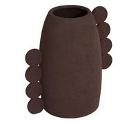 VASE CÉRAMIQUE NYER CYLINDRIQUE DESIGN 28.5CM Marron, Chocolat / Beige, Ivoire, Crème, Écru, Naturel, Taupe