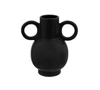 vase céramique oreilles 22cm noir - 196735