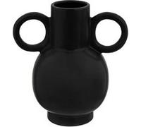 Atmosphera - Vase en céramique H22cm Noir