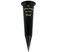 Vase commémoratif spécial pour tombe à pointes en mémoire d'amour - Support de fleurs en plastique avec pique, (2, papa)