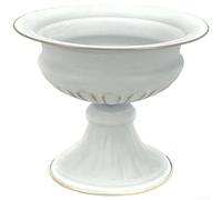 Vase compote doré, urne en fer de 20 cm, vase de fleurs de mariage pour centres de table, bol sur pied rétro en métal, finition peinture de cuisson, décoration d'intérieur et d'hôtel (B)