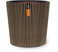 Vase conique - CAPI EUROPE - Groove NL - 36 x 34 cm - Noir/or