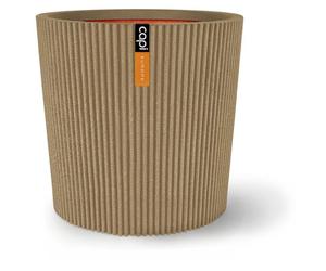 Vase conique - CAPI EUROPE - Groove NL - 45 x 41 cm - Beige