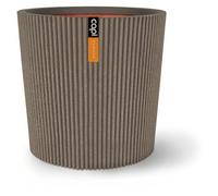 Vase conique - CAPI EUROPE - Groove NL - 45 x 41 cm - Chaud taupe