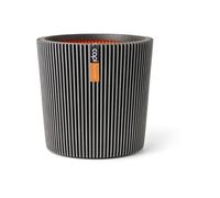 Vase conique EUROPE Groove NL 36 x 34 cm anthracite cannelé UV gel