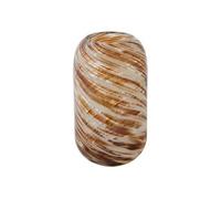 Vase Créateur d'intérieur en Verre cylindrique imprimé torsadé 26cm Multicolore