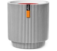 Vase cylindre - CAPI EUROPE - Groove NL - 36 x 38 cm - Ivoire