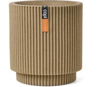 Vase cylindre - CAPI EUROPE - Groove NL - 44 x 46 cm - Beige