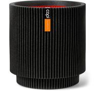 Vase cylindre - CAPI EUROPE - Groove NL - 44 x 46 cm - Noir