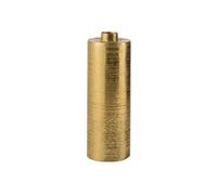 Vase cylindrique design en aluminium 20x60 cm Or