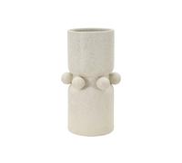 Vase Cylindrique en Céramique Bubbles 28cm Crème