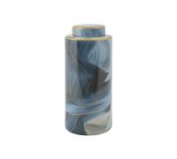 Vase Cylindrique en Céramique Elegant 34cm Bleu