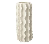 Vase Cylindrique en Céramique Helix 44cm Blanc