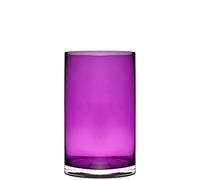 Vase cylindrique en Verre coloré - Couleurs Assorties - Dimensions diam. 12,5 cm Hauteur 20 cm