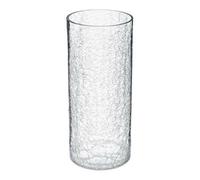 Atmosphera - Vase cylindrique - Verre craquelé - Transparent - H30 cm