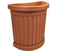Vase Cylindrique Extérieur Plantes Fleurs De Balcon Jardinière Ronde + Soucoupe