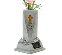 Vase de cimetière, vase funéraire à fleurs, vase solaire LED, porte-fleurs de cimetière, vase funéraire, tombe, lumière du soleil, cimetière, vase décoratif pour jardin, cimetière,