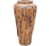 Vase de décoration - VIDAXL - 40 x 60 cm - Bois de teck massif - Finition à l'huile - Coupe irrégulière