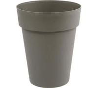 Vase de Fleurs Rond, 44 cm, 50 L, EDA Toscane, Taupe, Anti-UV, Ingélif, Zone de Rétention d'Eau