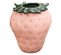 Vase de Fraises, Pot de Fraises en céramique, Pot de jardinière de Fraises Funky avec Feuille détachable, décorations décoratives décoratives de décoration de Cuisine pour Vase de Cuisine pour l