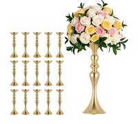 Vase de Mariage Métal Lot de 16-VEVOR-Vase de Centre de Table Hauteur 38 cm-Support pour Compositions Florales-Banquets