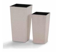 Vase De Plante Pot De Fleurs Ensemble De 2 Nizza Blanc Siena Garden