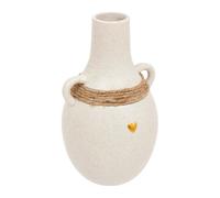 Atmosphera - Vase Corde The Floral h22cm Blanc
