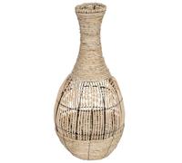 Vase déco col Long en rotin et métal H 63 cm - Atmosphera