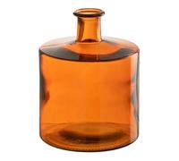 Vase Déco en Verre Bouteille 26cm Orange