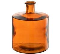Vase Déco en Verre Bouteille 26cm Orange
