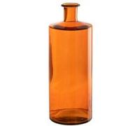 Vase Déco en Verre Bouteille 40cm Orange