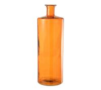 Vase Déco en Verre Bouteille 74cm Orange