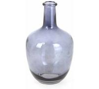 Vase Déco en Verre "Jarre" 30cm Bleu Gris G