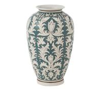 Vase Déco en Verre Victoria 37cm Vert & Blanc