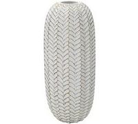 Mauro Ferretti Vase Leaf en résine 18,5 x 46 cm Blanc et doré