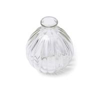 Vase décoratif - Boule rétro - Verre - 8,5 x 9,5 cm - Transparent