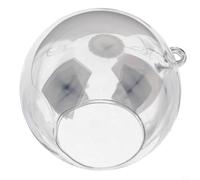 Vase décoratif en forme de boule en verre avec fond plat, idéal pour vitrines de magasin et décoration de la maison (12 cm)