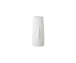 Vase décoratif en grès blanc, à poser, grand, moderne, avec protubérance - Bloomingville, Alban - 18x18x40 cm