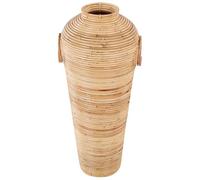 Vase Décoratif en Rotin Tressé 70 cm Naturel Boho Rustique Elatia