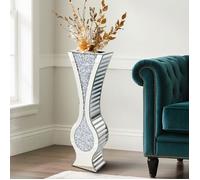 Vase Décoratif en Verre - Grand Vase à Poser au Sol 21.5x13x68.5cm Vase Éclatant avec Strass, Décoration Salon Chambre Marriage
